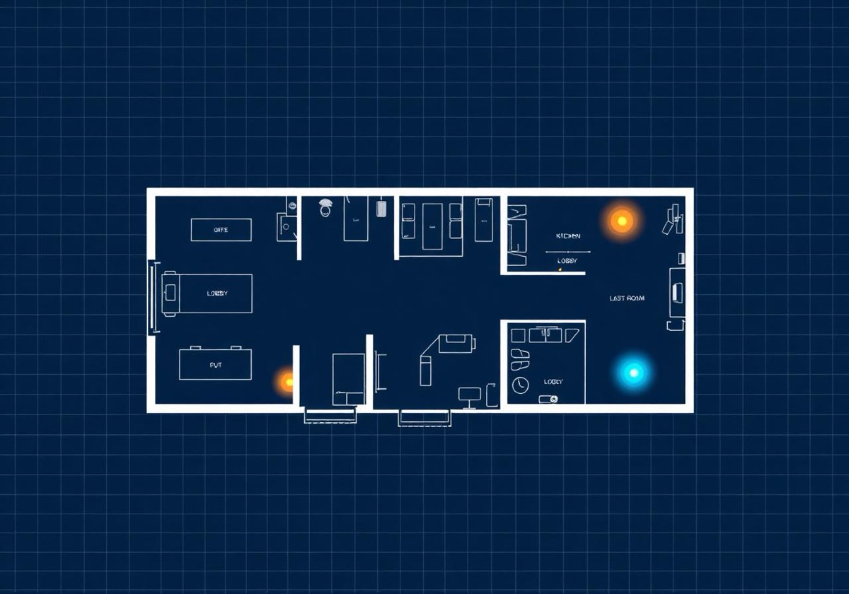 Fridson digital-twin floor plan with sensor hotspots